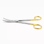 Mayo-Stille dissecting scissors 5 1/2'',curved TC rounded blades, blunt tips, gold ring handle