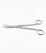 Mayo dissecting scissors, 6 3/4'', left-handed, curved beveled blades, blunt tips, ring handle - Image 2