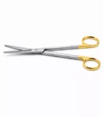 Mayo-Stille dissecting scissors 6 3/4'',straight TC rounded blades, micro serrated lower blade, blunt tips, gold ring handle