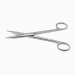 Mayo dissecting scissors 6 3/4'',straight Superior-Cut beveled blades, micro serrated lower blade, blunt tips, frosted ring handle