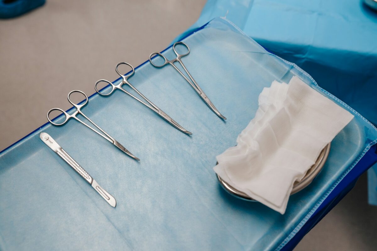 Surgical instruments arranged in a clean clinical setting for Virotech Instrument portfolio