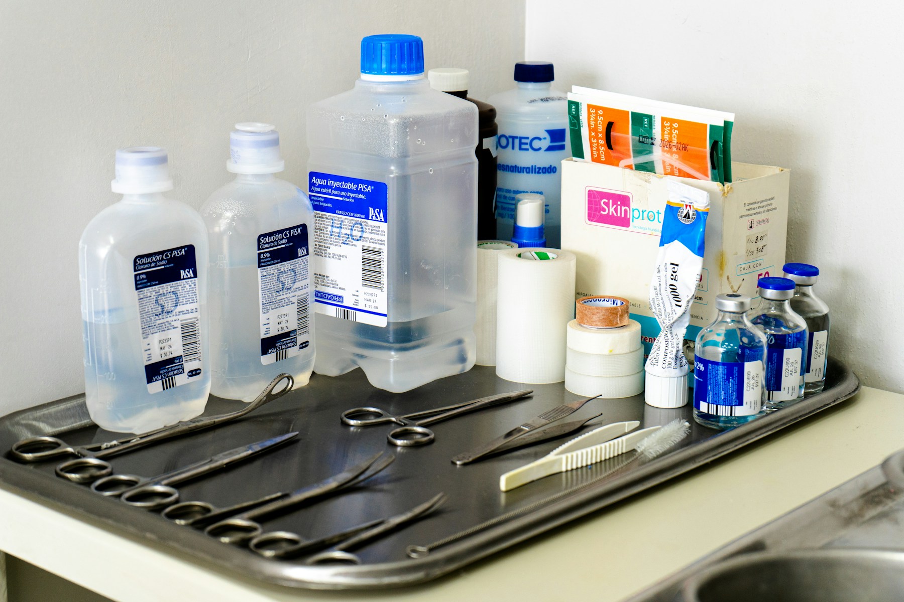 Medical equipment in a clean clinical setting for the Virotech Instrument shop